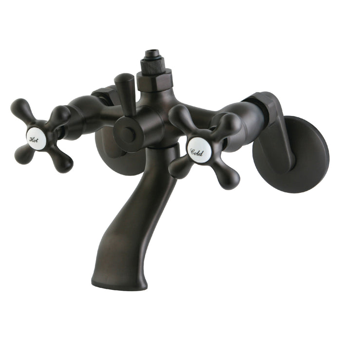 Kingston Heirloom CC2665 - Vintage Wall-Mount Tub Faucet with Riser Adaptor, Oil Rubbed Bronze