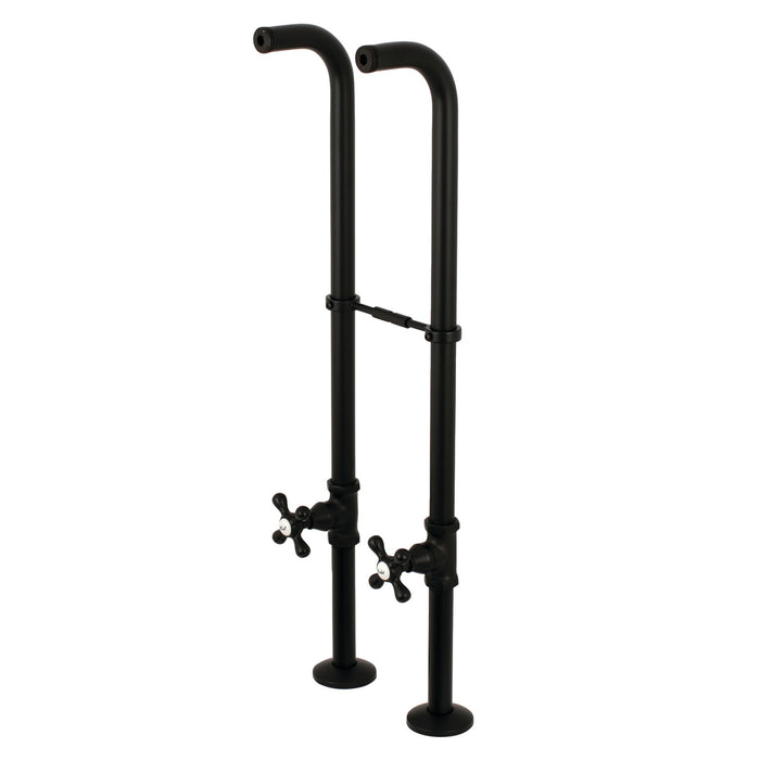 Kingston Kingston CC266S0AX Freestanding Supply Line with Stop Valve and Handle, Matte Black