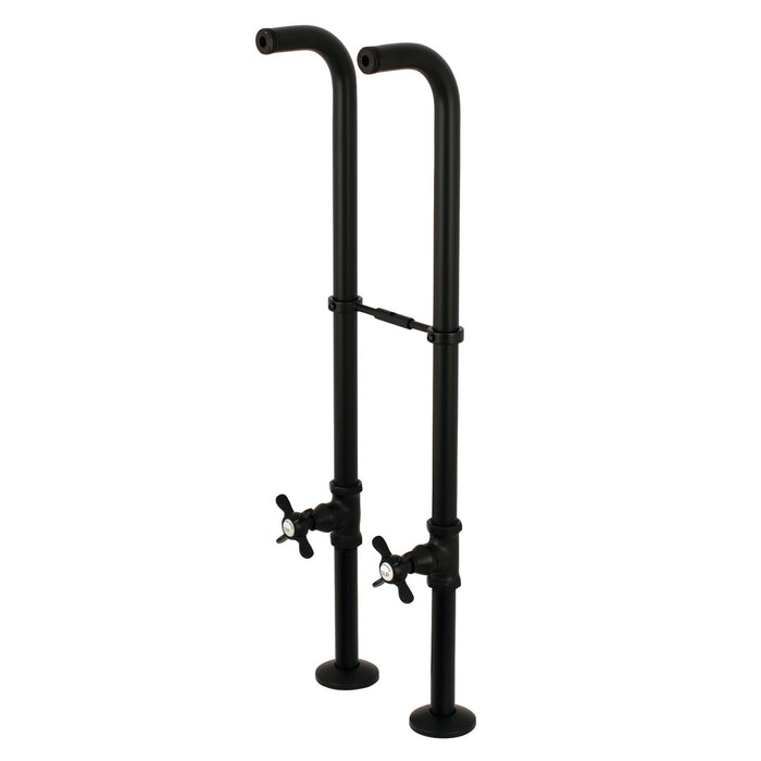 Kingston Kingston CC266S0BEX Freestanding Supply Line with Stop Valve and Handle, Matte Black