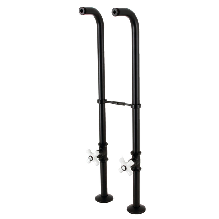 Kingston Kingston CC266S0PX Freestanding Supply Line with Stop Valve, Matte Black