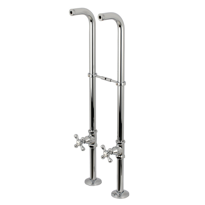 Kingston Kingston CC266S1AX Freestanding Supply Line with Stop Valve and Handle, Polished Chrome