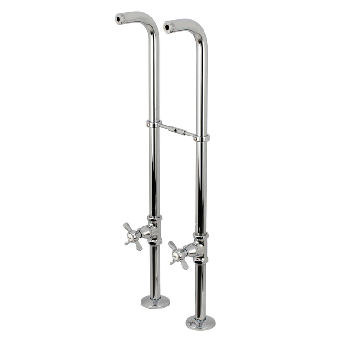 Kingston Kingston CC266S1BEX Freestanding Supply Line with Stop Valve and Handle, Polished Chrome