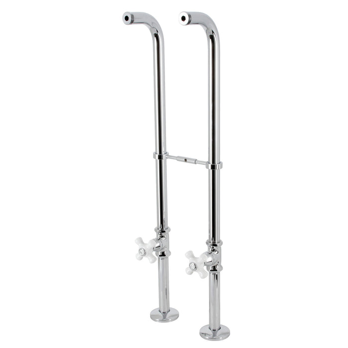 Kingston Kingston CC266S1PX Freestanding Supply Line with Stop Valve, Polished Chrome