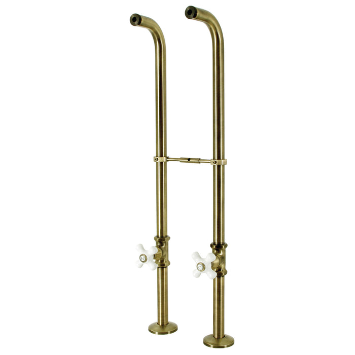 Kingston Kingston CC266S3PX Freestanding Supply Line with Stop Valve, Antique Brass