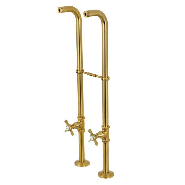 Kingston Kingston CC266S7BEX Freestanding Supply Line with Stop Valve and Handle, Brushed Brass