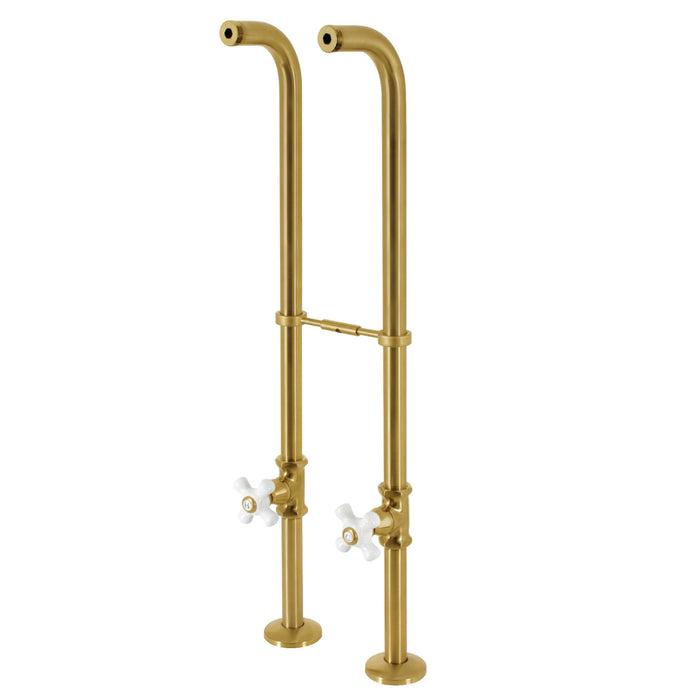 Kingston Kingston CC266S7PX Freestanding Supply Line with Stop Valve, Brushed Brass