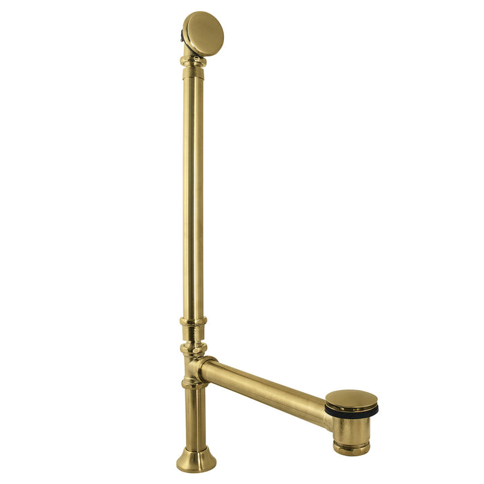 Vintage CC2717 Swivel Ball Toe Touch Tub Waste and Overflow, Brushed Brass