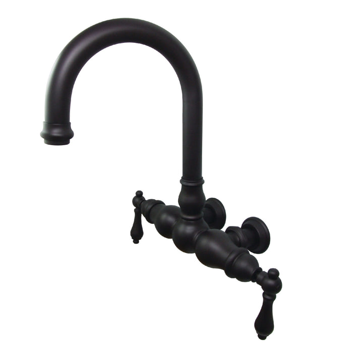 Kingston Vintage CC3001T5 Two-Handle 2-Hole Tub Wall Mount Clawfoot Tub Faucet, Oil Rubbed Bronze
