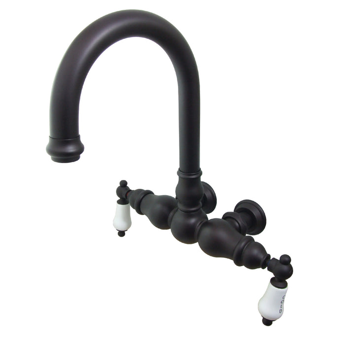Kingston Vintage CC3003T5 Two-Handle 2-Hole Tub Wall Mount Clawfoot Tub Faucet, Oil Rubbed Bronze