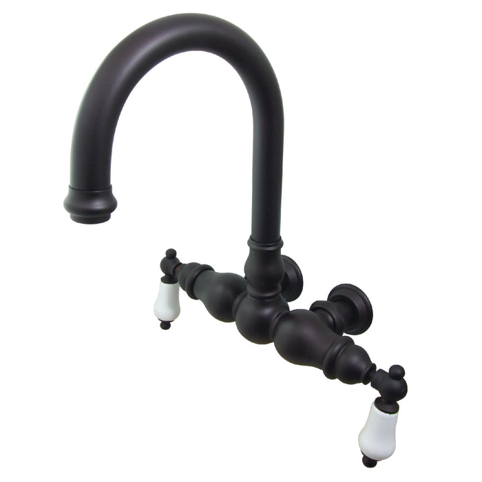 Kingston Vintage CC3005T5 Two-Handle 2-Hole Tub Wall Mount Clawfoot Tub Faucet, Oil Rubbed Bronze