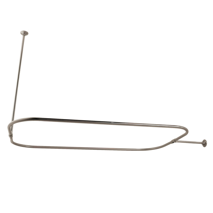 Kingston Heirloom CC3156 - Vintage 44.5-Inch Rectangular Shower Curtain Rod, 18 Gauge, Polished Nickel
