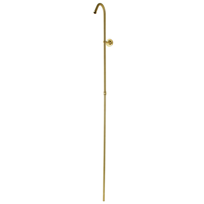 Kingston Vintage CC3167 62-Inch Shower Riser with Wall Support, Brushed Brass