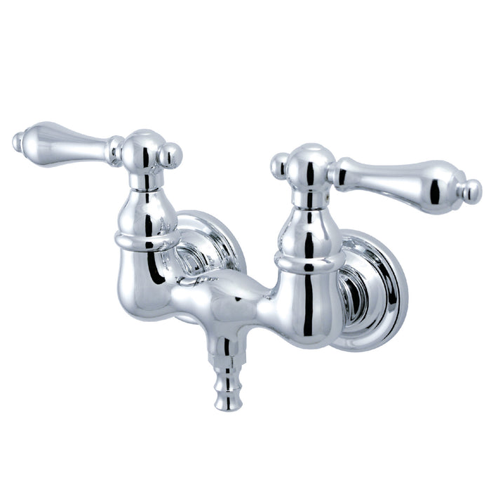 Kingston Heirloom CC32T1 - Vintage Two-Handle 2-Hole Tub Wall Mount Tub Faucet, Polished Chrome