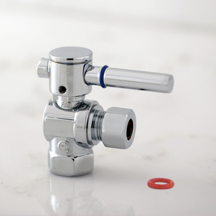 Kingston Sona CC33101DL - Concord 3/8-Inch FIP x 3/8-Inch O.D. Comp Quarter-Turn Angle Shut-Off Valve, Polished Chrome