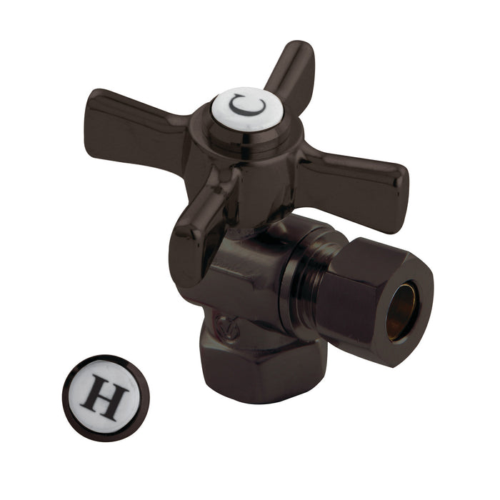 Kingston Tulare CC33105ZX - Millennium 3/8-Inch FIP x 3/8-Inch O.D. Comp Quarter-Turn Angle Shut-Off Valve, Oil Rubbed Bronze