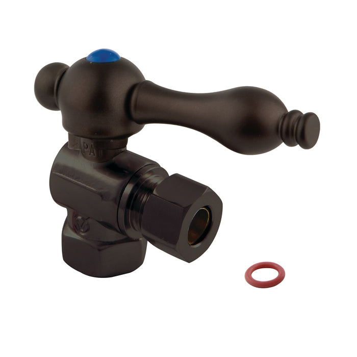 Kingston Heirloom CC33105 - Vintage 3/8-Inch FIP x 3/8-Inch O.D. Comp Quarter-Turn Angle Shut-Off Valve, Oil Rubbed Bronze