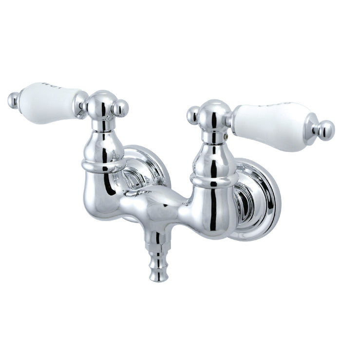 Kingston Heirloom CC34T1 - Vintage Two-Handle 2-Hole Tub Wall Mount Tub Faucet, Polished Chrome