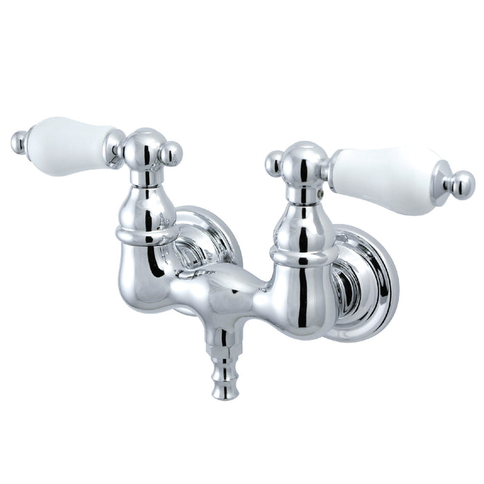 Kingston Heirloom CC36T1 - Vintage Two-Handle 2-Hole Tub Wall Mount Tub Faucet, Polished Chrome