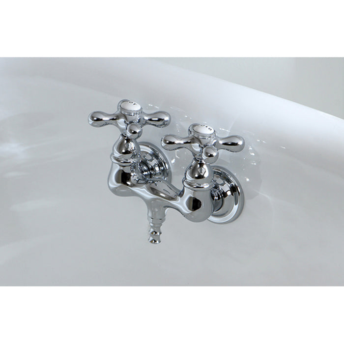 Kingston Heirloom CC38T1 - Vintage Two-Handle 2-Hole Tub Wall Mount Tub Faucet, Polished Chrome