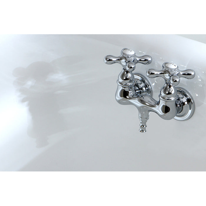 Kingston Heirloom CC38T1 - Vintage Two-Handle 2-Hole Tub Wall Mount Tub Faucet, Polished Chrome