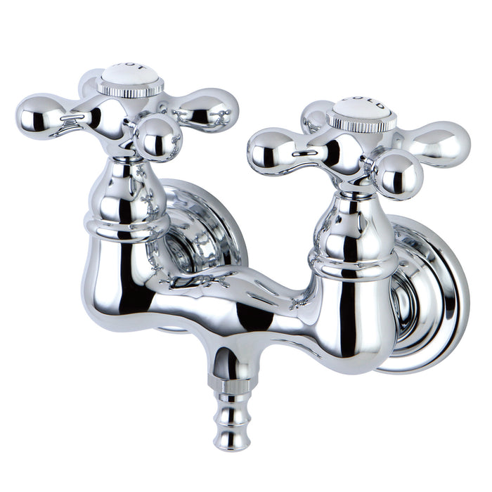Kingston Heirloom CC38T1 - Vintage Two-Handle 2-Hole Tub Wall Mount Tub Faucet, Polished Chrome