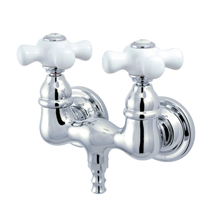 Kingston Heirloom CC40T1 - Vintage Two-Handle 2-Hole Tub Wall Mount Tub Faucet, Polished Chrome
