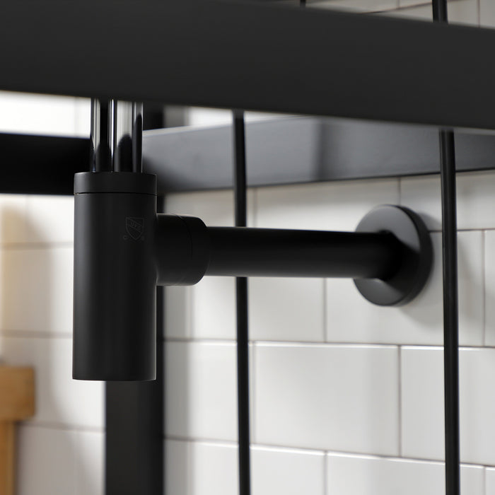 Kingston Sona CC43100DLLKB30 - Trimscape Modern Plumbing Sink Trim Kit with Bottle Trap, Matte Black