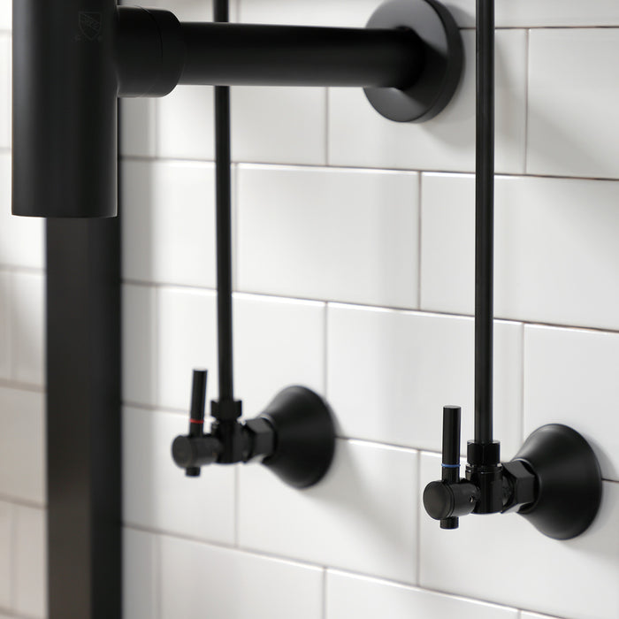 Kingston Sona CC43100DLLKB30 - Trimscape Modern Plumbing Sink Trim Kit with Bottle Trap, Matte Black