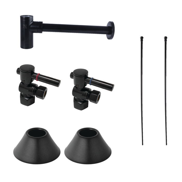 Trimscape CC43100DLLKB30 Modern Plumbing Sink Trim Kit with Bottle Trap, Matte Black