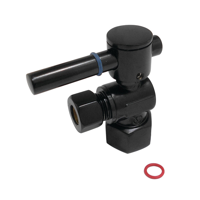 Kingston Sona CC43100DL - Concord 1/2-Inch FIP x 3/8-Inch O.D. Comp Quarter-Turn Angle Shut-Off Valve, Matte Black