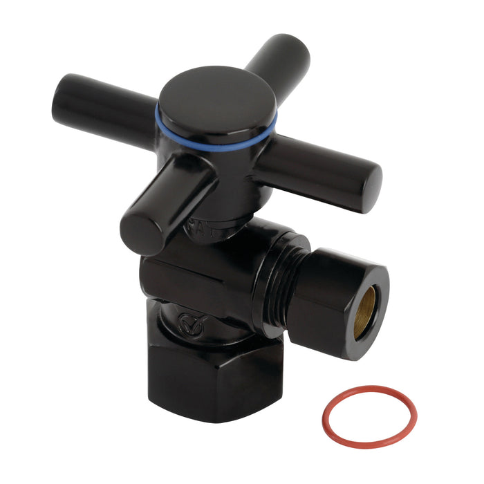 Kingston Sona CC43100DX - Concord 1/2-Inch FIP x 3/8-Inch O.D. Comp Quarter-Turn Angle Shut-Off Valve, Matte Black