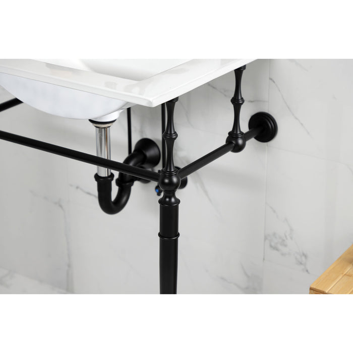 Kingston Heirloom CC43100LKB30 - Trimscape Traditional Plumbing Sink Trim Kit with P-Trap, Matte Black
