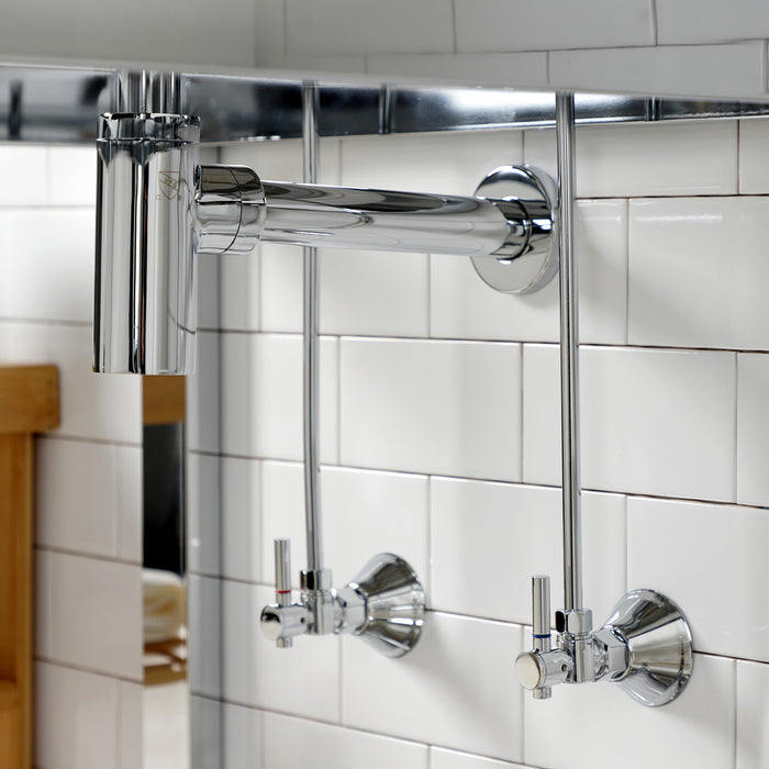 Kingston Sona CC43101DLLKB30 - Trimscape Modern Plumbing Sink Trim Kit with Bottle Trap, Polished Chrome