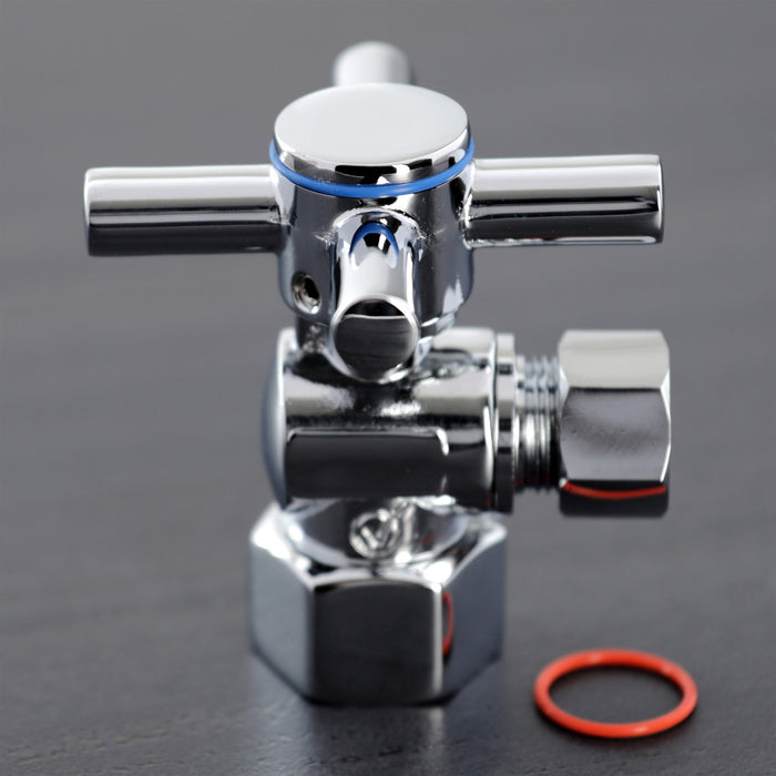 Kingston Sona CC43101DX - Concord 1/2-Inch FIP x 3/8-Inch O.D. Comp Quarter-Turn Angle Shut-Off Valve, Polished Chrome