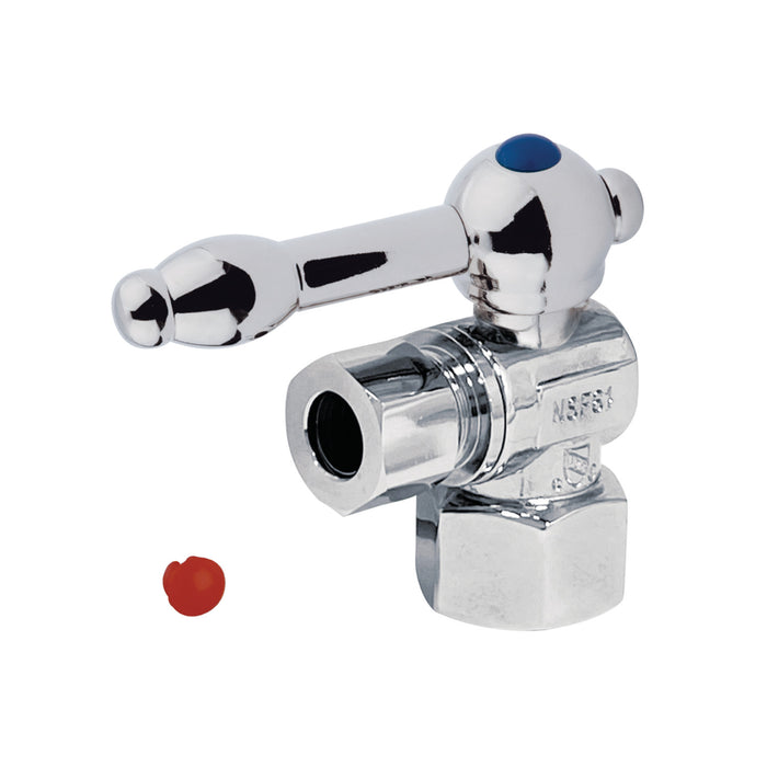 Kingston Tulare CC43101KL - Vintage 1/2-Inch FIP x 3/8-Inch O.D. Comp Quarter-Turn Angle Shut-Off Valve, Polished Chrome