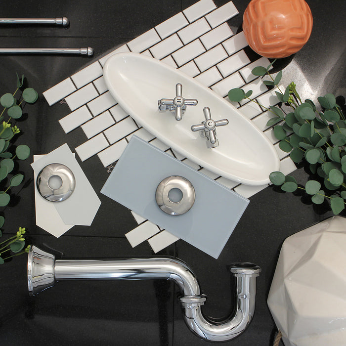 Kingston Heirloom CC43101X - Vintage 1/2-Inch FIP x 3/8-Inch O.D. Comp Quarter-Turn Angle Shut-Off Valve, Polished Chrome