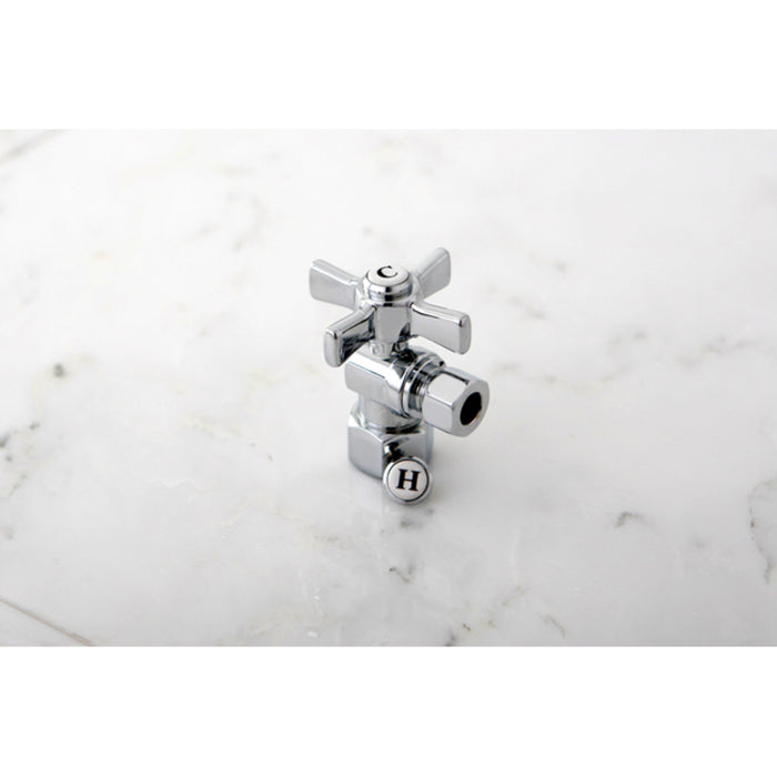 Kingston Tulare CC43101ZX - Millennium 1/2-Inch FIP x 3/8-Inch O.D. Comp Quarter-Turn Angle Shut-Off Valve, Polished Chrome
