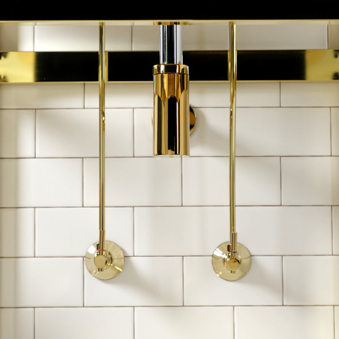 Kingston Sona CC43102DLLKB30 - Trimscape Modern Plumbing Sink Trim Kit with Bottle Trap, Polished Brass