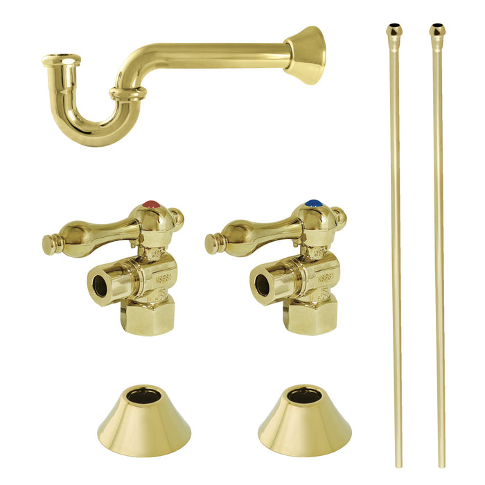 Trimscape CC43102LKB30 Traditional Plumbing Sink Trim Kit with P-Trap, Polished Brass