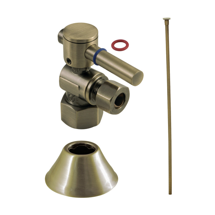 Kingston Sona CC43103DLTKF20 - Trimscape Contemporary Plumbing Toilet Trim Kit, Antique Brass