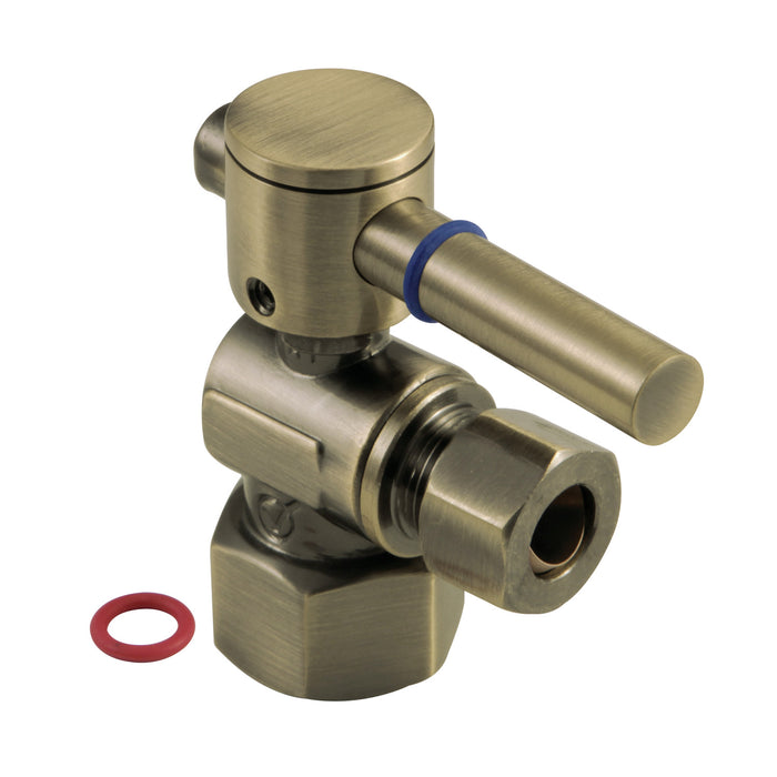 Kingston Sona CC43103DL - Concord 1/2-Inch FIP x 3/8-Inch O.D. Comp Quarter-Turn Angle Shut-Off Valve, Antique Brass