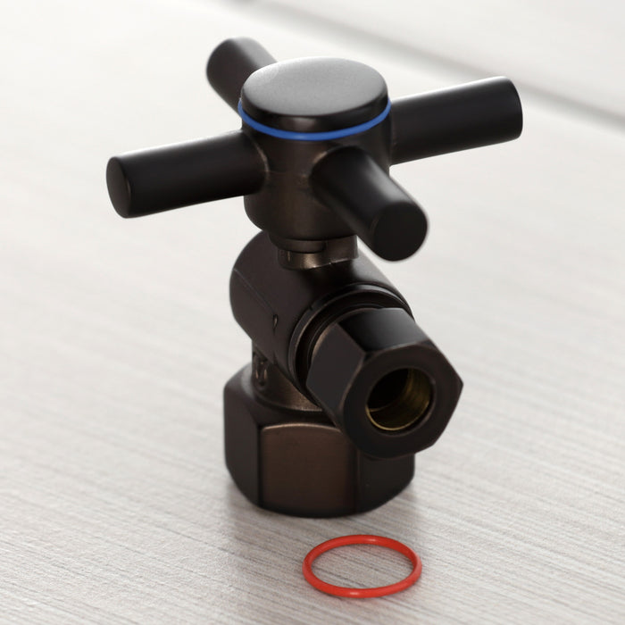 Kingston Sona CC43105DX - Concord 1/2-Inch FIP x 3/8-Inch O.D. Comp Quarter-Turn Angle Shut-Off Valve, Oil Rubbed Bronze