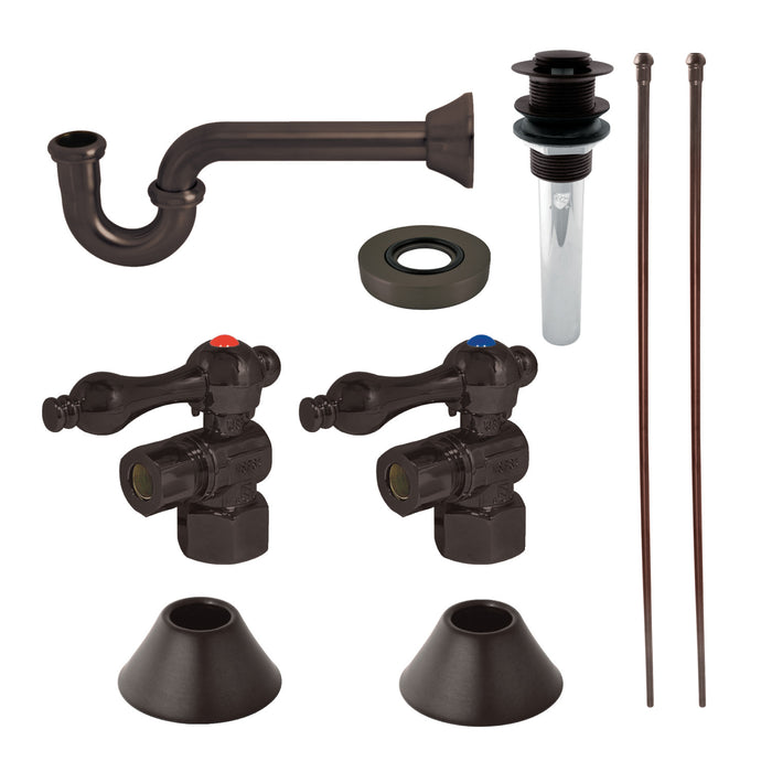 Kingston Heirloom CC43105VKB30 - Trimscape Traditional Plumbing Sink Trim Kit with P-Trap and Drain, Oil Rubbed Bronze