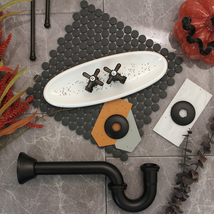 Kingston Heirloom CC43105X - Vintage 1/2-Inch FIP x 3/8-Inch O.D. Comp Quarter-Turn Angle Shut-Off Valve, Oil Rubbed Bronze