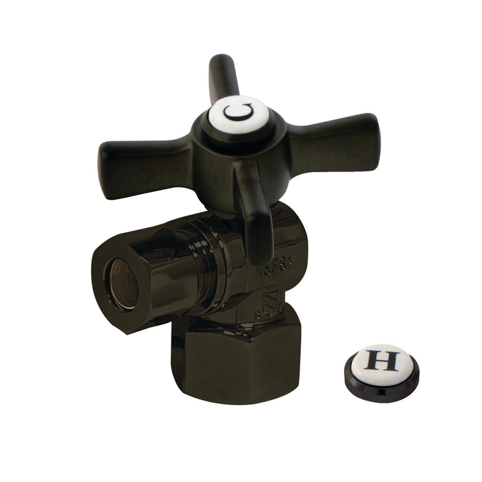 Kingston Tulare CC43105ZX - Millennium 1/2-Inch FIP x 3/8-Inch O.D. Comp Quarter-Turn Angle Shut-Off Valve, Oil Rubbed Bronze