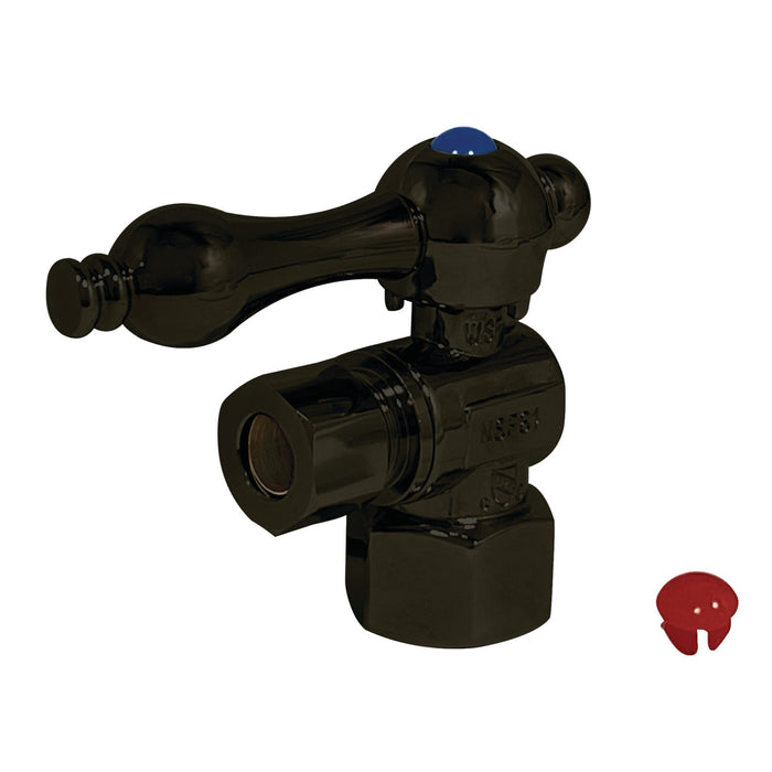 Kingston Heirloom CC43105 - Vintage 1/2-Inch FIP x 3/8-Inch O.D. Comp Quarter-Turn Angle Shut-Off Valve, Oil Rubbed Bronze