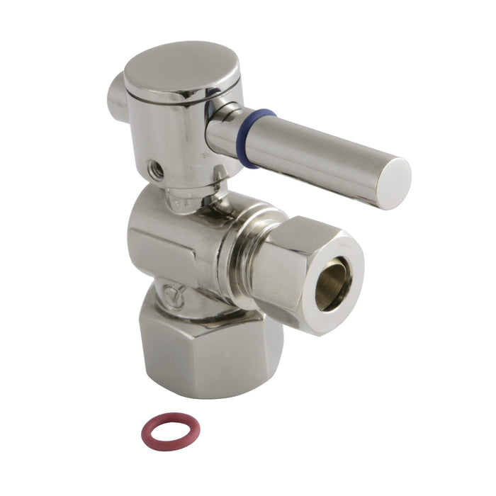 Kingston Sona CC43106DL - Concord 1/2-Inch FIP x 3/8-Inch O.D. Comp Quarter-Turn Angle Shut-Off Valve, Polished Nickel