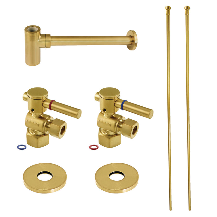 Trimscape CC43107DLLKB40 Modern Plumbing Supply Kit Combo, Brushed Brass
