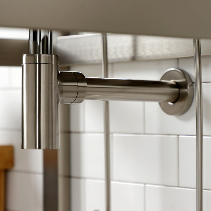 Kingston Sona CC43108DLLKB30 - Trimscape Modern Plumbing Sink Trim Kit with Bottle Trap, Brushed Nickel