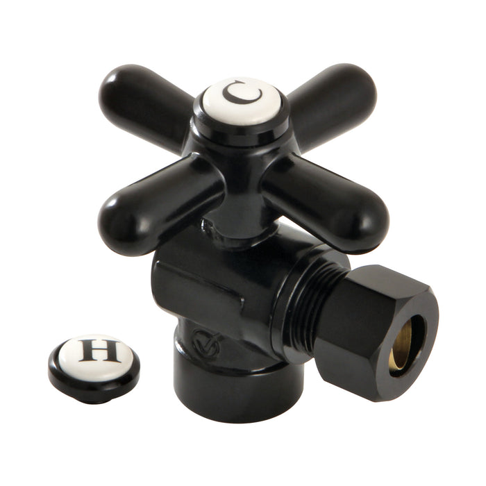 Kingston Heirloom CC43200X - Vintage 1/2-Inch Sweat x 3/8-Inch O.D. Comp Angle Shut-Off Valve, Matte Black